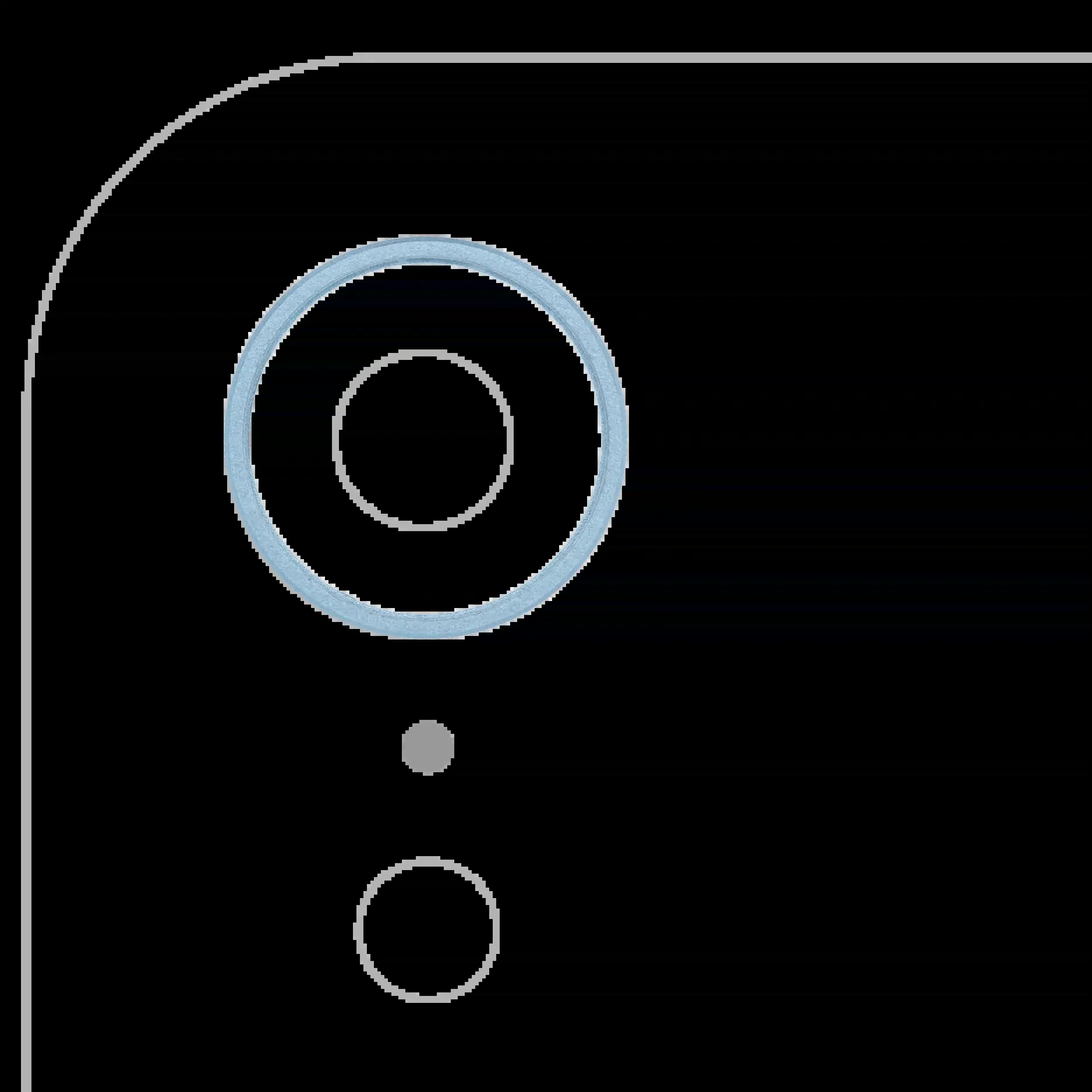 Rückkamera-Blendenring einzeln für iPhone XR (Blue (Blau)) (10er-Pack)