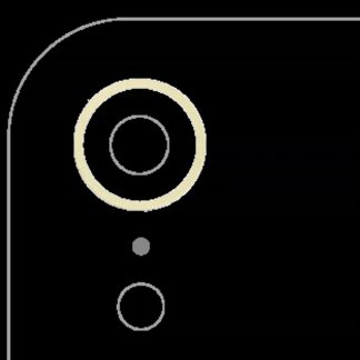 Rückkamera-Blendenring einzeln für iPhone XR (Yellow) (10er-Pack)