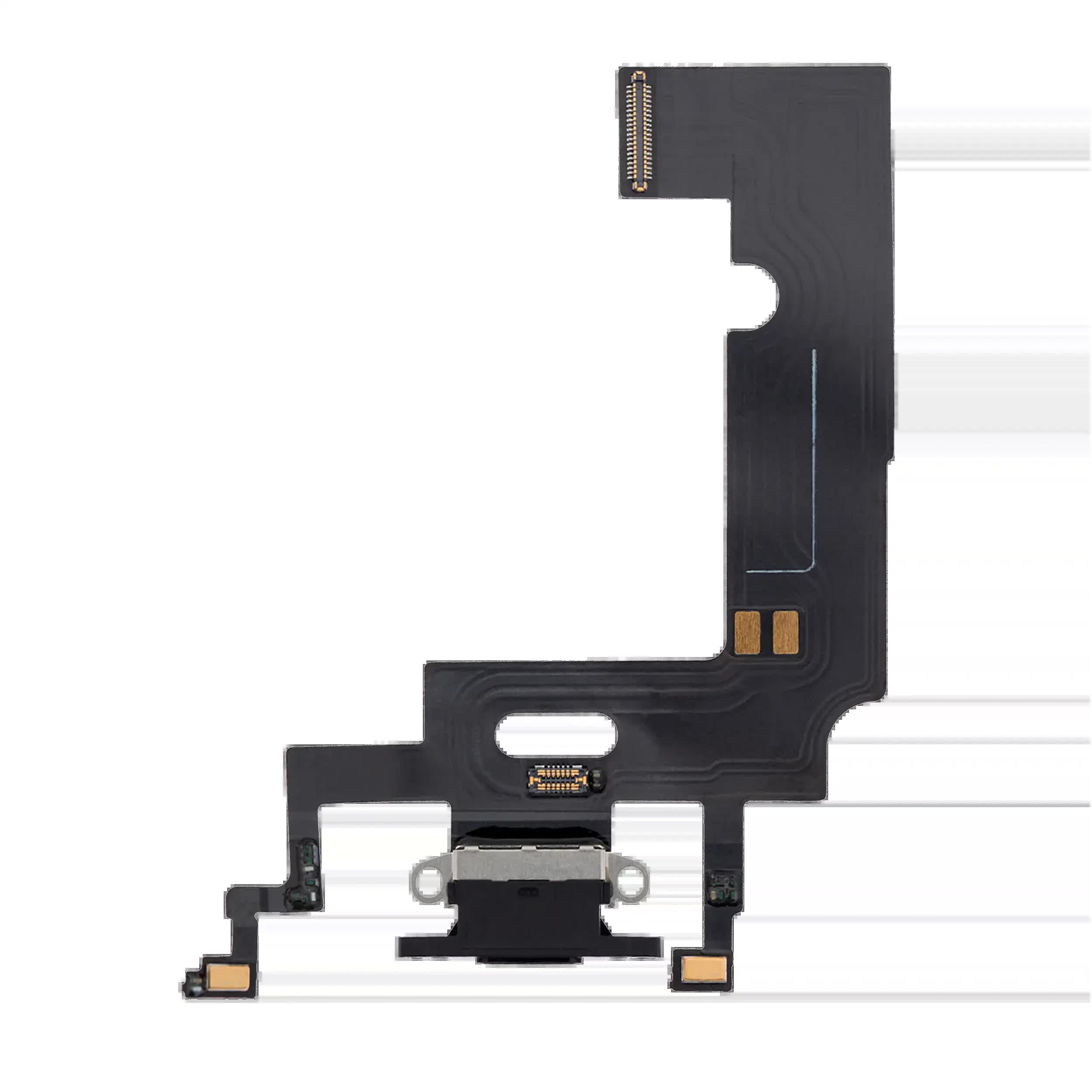 Ladebuchse Flexkabel für iPhone XR (Aftermarket) (Black (Schwarz))