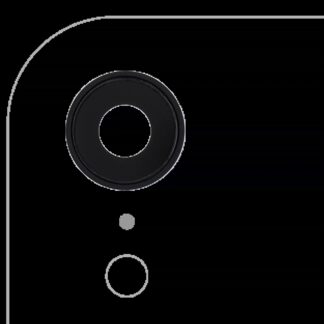 Rückkamera-Glas mit Halterung und Blende für iPhone XR (Real Sapphire) (Premium) (Black (Schwarz)) (10er-Pack)
