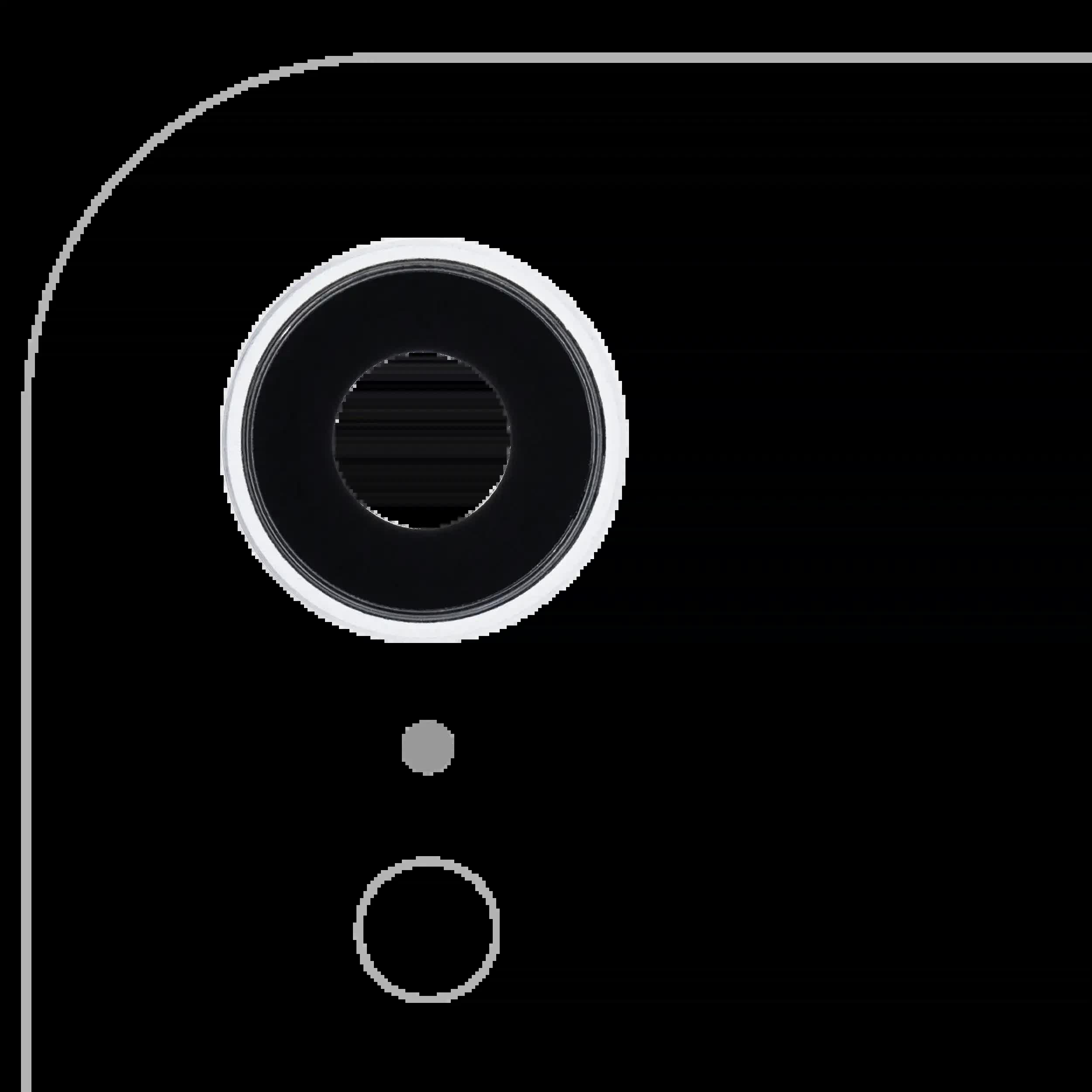 Rückkamera-Glas mit Halterung und Blende für iPhone XR (Real Sapphire) (Premium) (White (Weiß)) (10er-Pack)