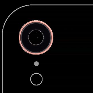 Rückkamera-Glas mit Halterung und Blende für iPhone XR (Real Sapphire) (Premium) (Coral) (10er-Pack)