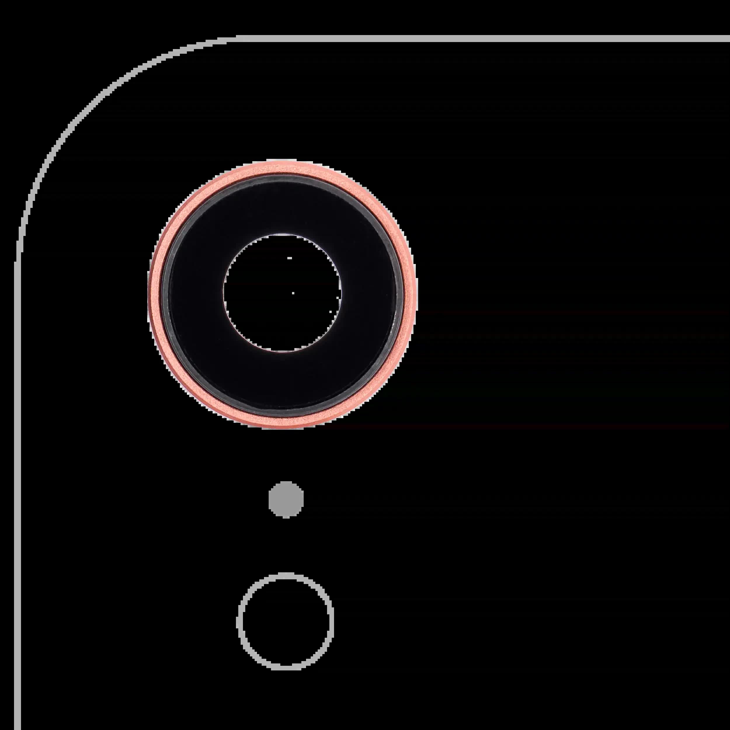 Rückkamera-Glas mit Halterung und Blende für iPhone XR (Real Sapphire) (Premium) (Coral) (10er-Pack)