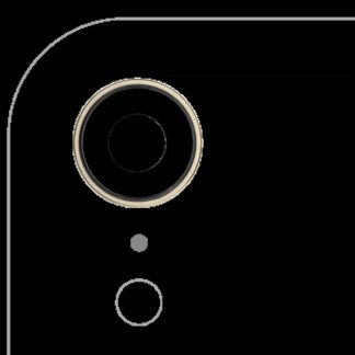 Rückkamera-Glas mit Halterung und Blende für iPhone XR (Real Sapphire) (Premium) (Yellow) (10er-Pack)