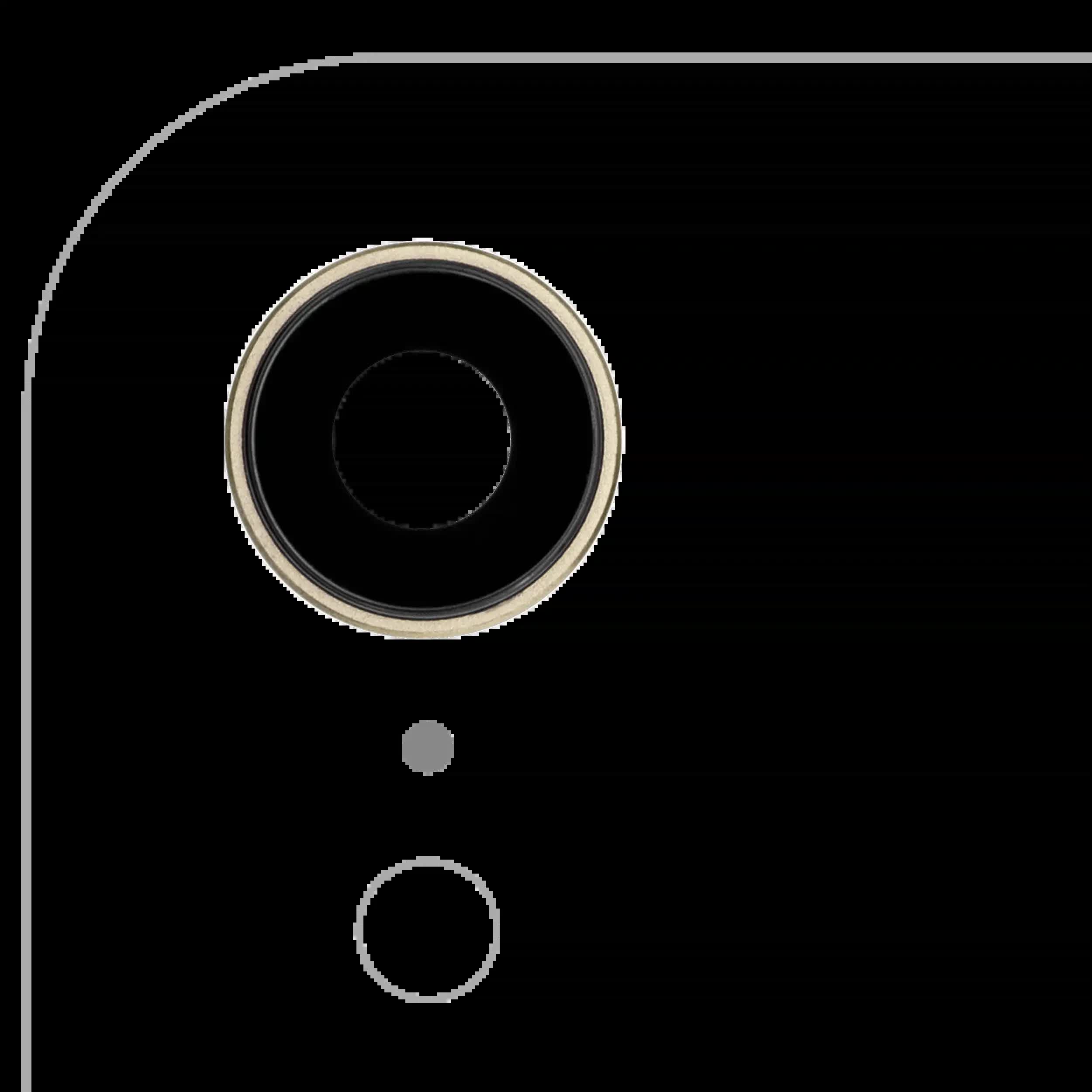 Rückkamera-Glas mit Halterung und Blende für iPhone XR (Real Sapphire) (Premium) (Yellow) (10er-Pack)