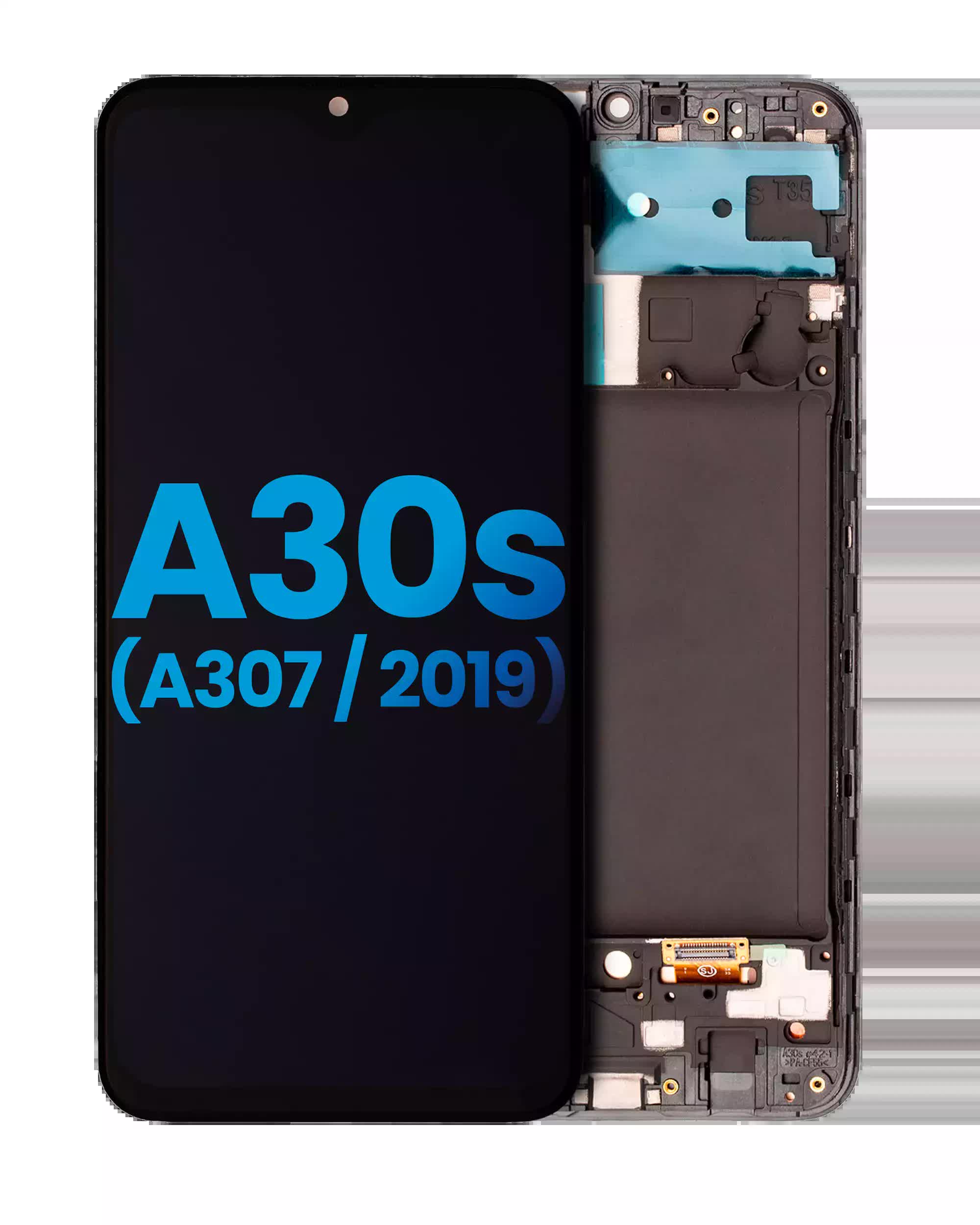 LCD Display mit Rahmen (ohne Fingerabdrucksensor) für Samsung Galaxy A30s (A307 / 2019) (Aftermarket: Incell)