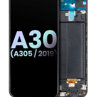 OLED Display mit Rahmen für Samsung Galaxy A30 (A305 / 2019) (Service Pack)