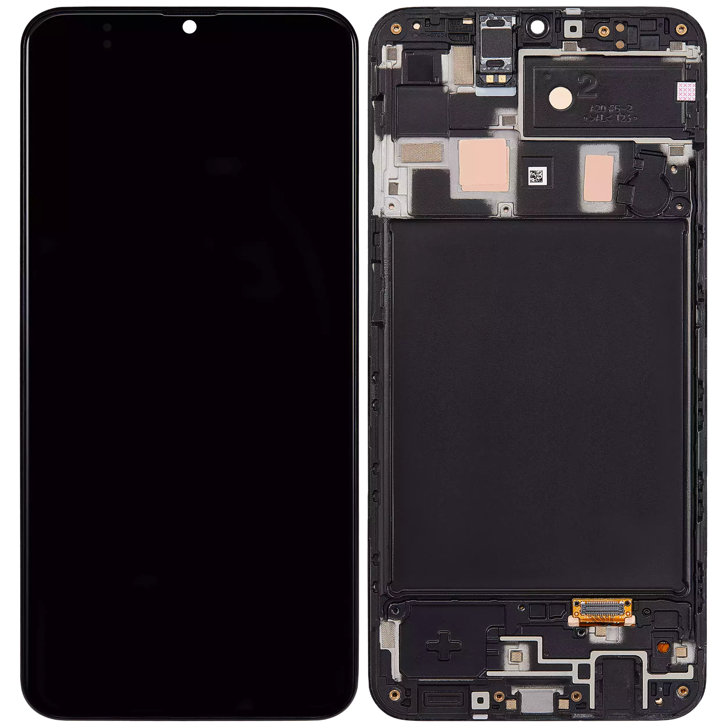 OLED Display mit Rahmen für Samsung Galaxy A20 (A205 / 2019) (F Version) (Service Pack) – Bild 2