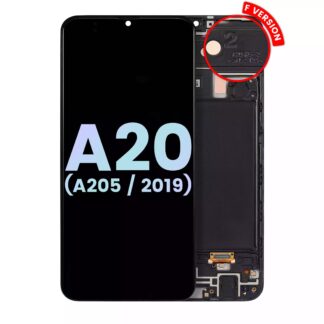 OLED Display mit Rahmen für Samsung Galaxy A20 (A205 / 2019) (F Version) (Service Pack)