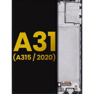 OLED Display mit Rahmen für Samsung Galaxy A31 (A315 / 2020) (professionell aufgearbeitet)