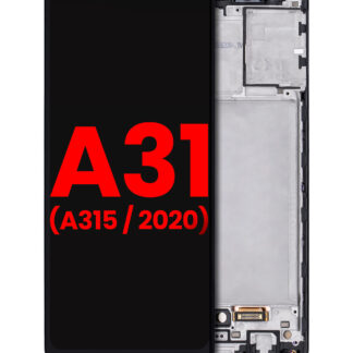 OLED Display mit Rahmen für Samsung Galaxy A31 (A315 / 2020) (Aftermarket Plus)