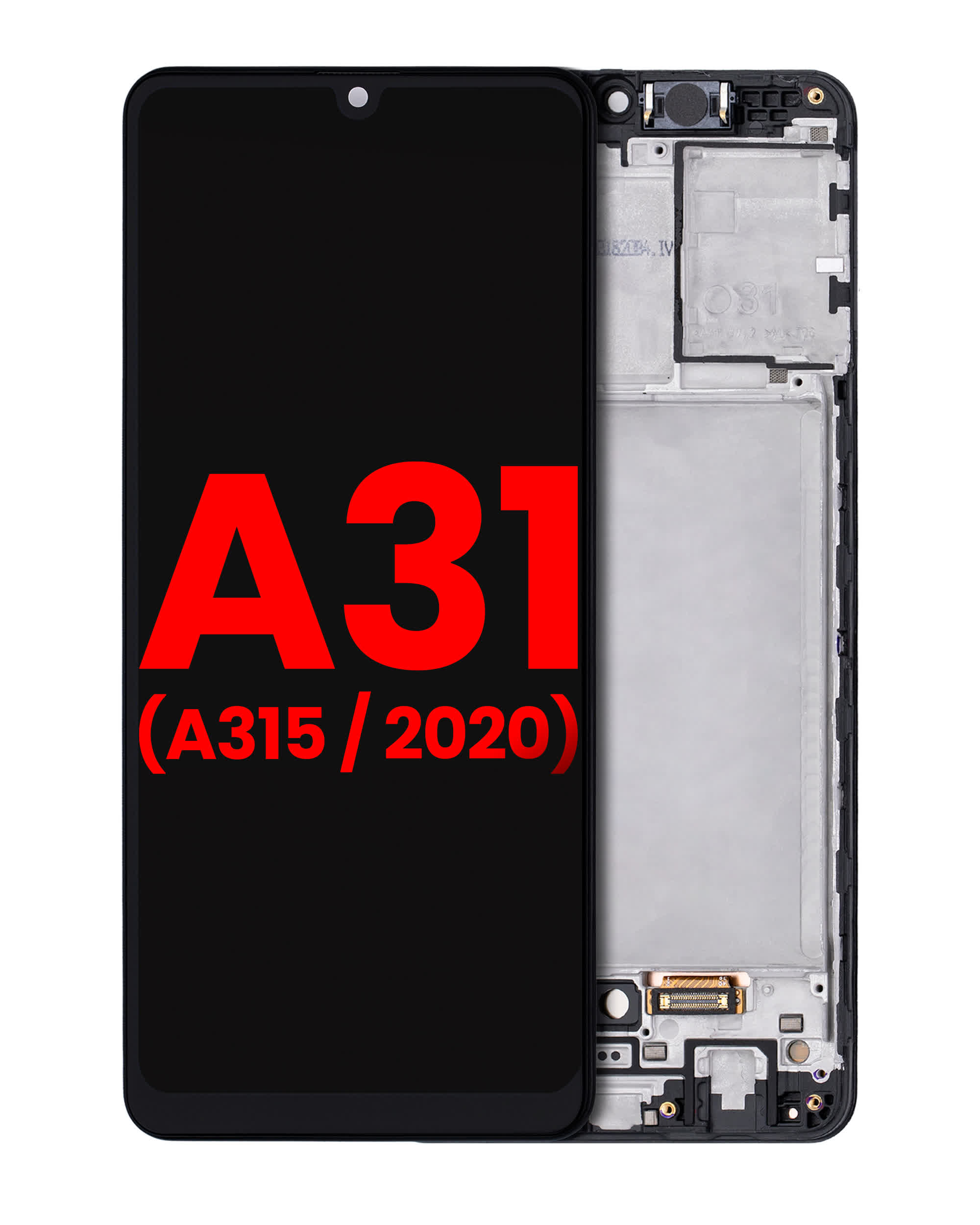 OLED Display mit Rahmen für Samsung Galaxy A31 (A315 / 2020) (Aftermarket Plus)