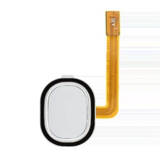 Fingerabdrucksensor mit Flexkabel für Samsung Galaxy A30 (A305 / 2019) / A40 (A405 / 2019) (White (Weiß))