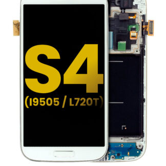 OLED Display mit Rahmen für Samsung Galaxy S4 (i9505 / L720T) (International / Sprint (GSM Model) (professionell aufgearbeitet) (White (Weiß))