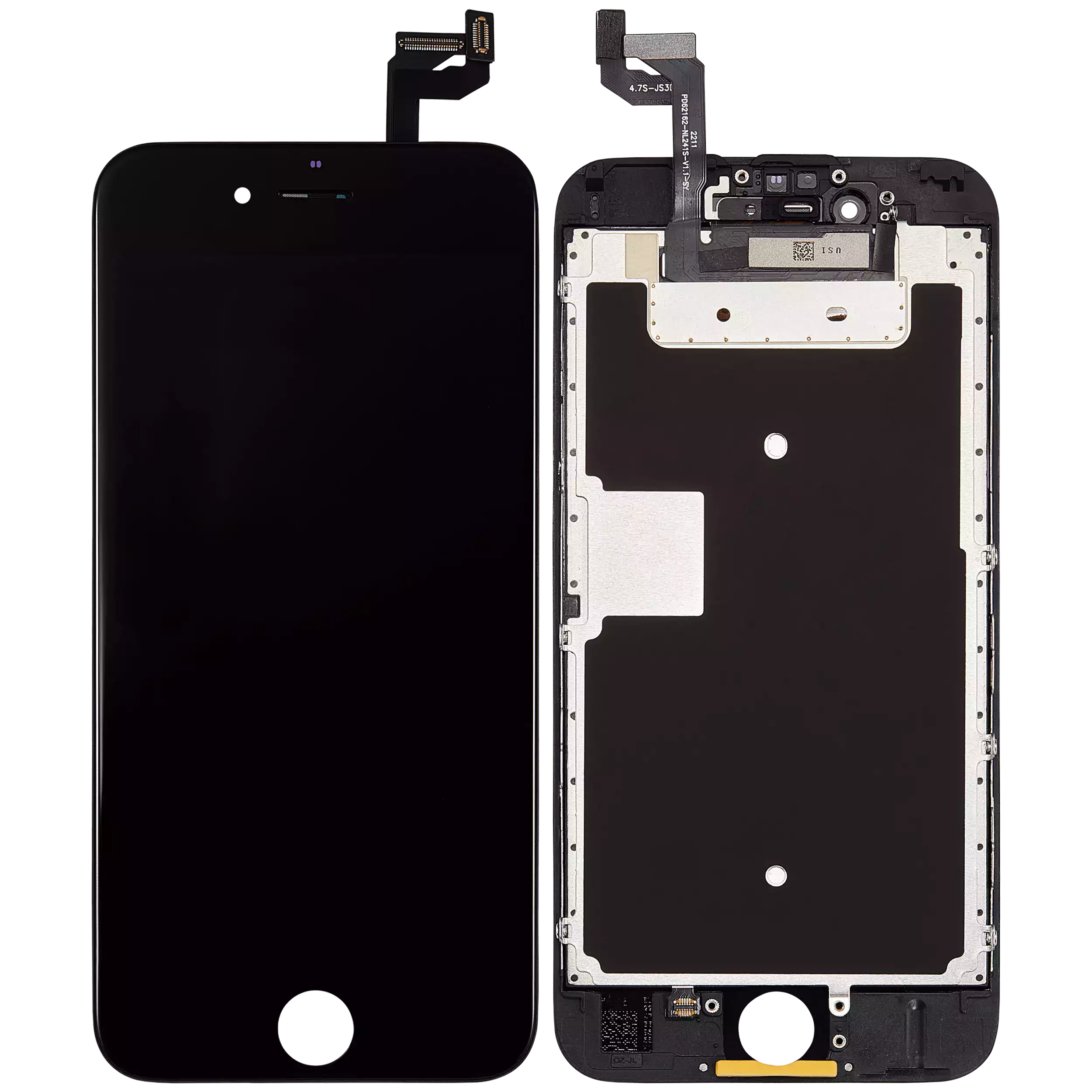 LCD Display mit Stahlplatte für iPhone 6S (Aftermarket) (Black (Schwarz)) – Bild 2