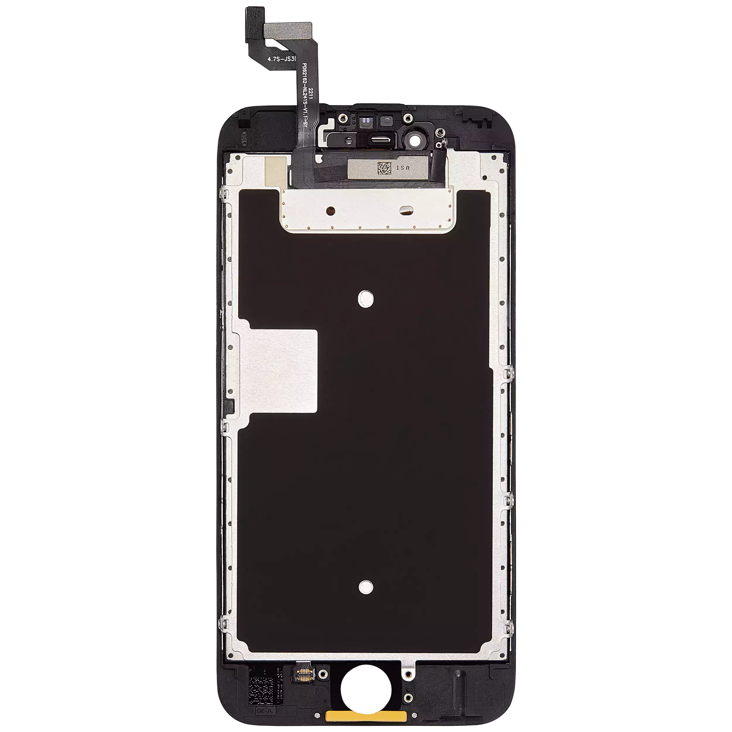 LCD Display mit Stahlplatte für iPhone 6S (Aftermarket) (Black (Schwarz)) – Bild 3