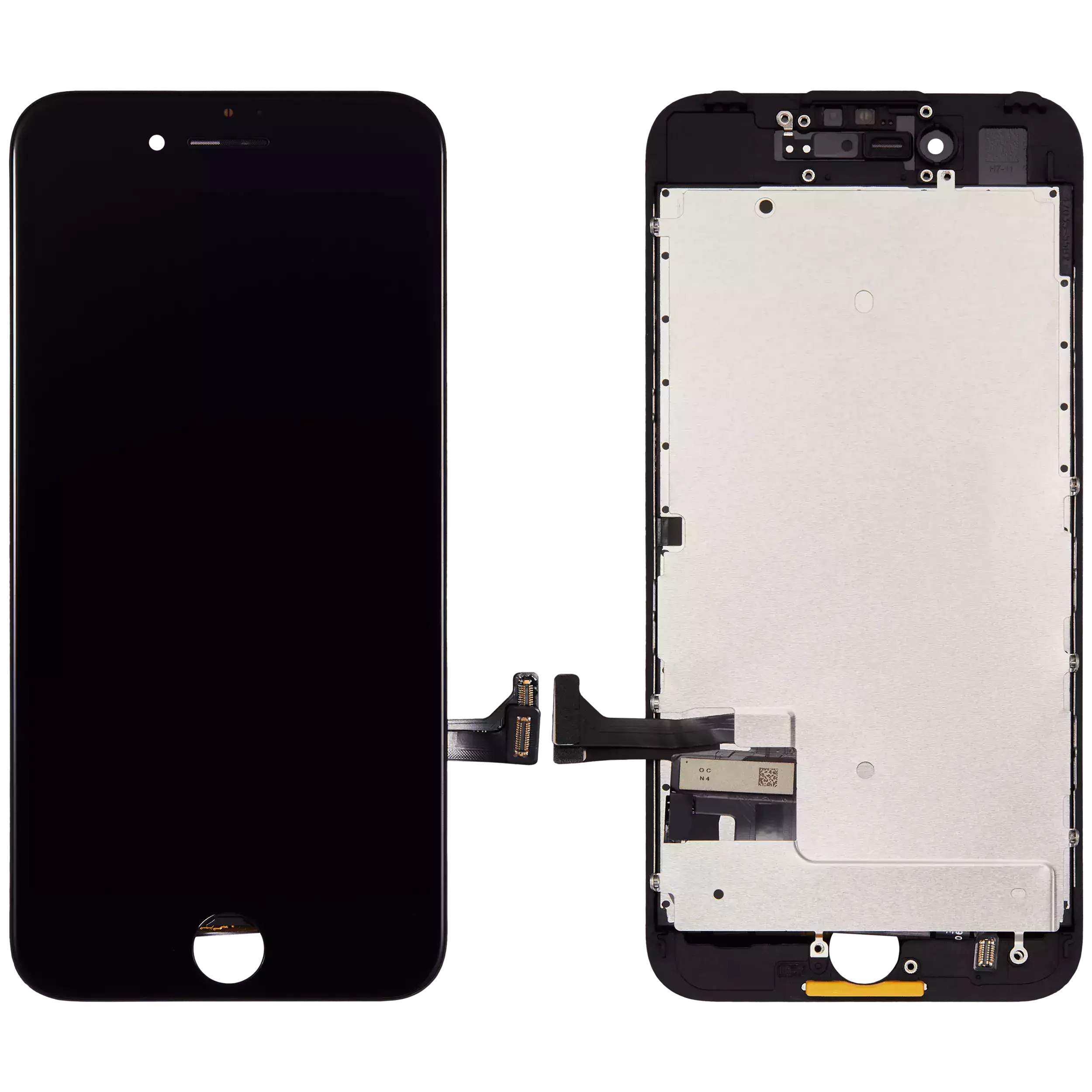LCD Display mit Stahlplatte für iPhone 7 (Aftermarket) (Black (Schwarz)) – Bild 2