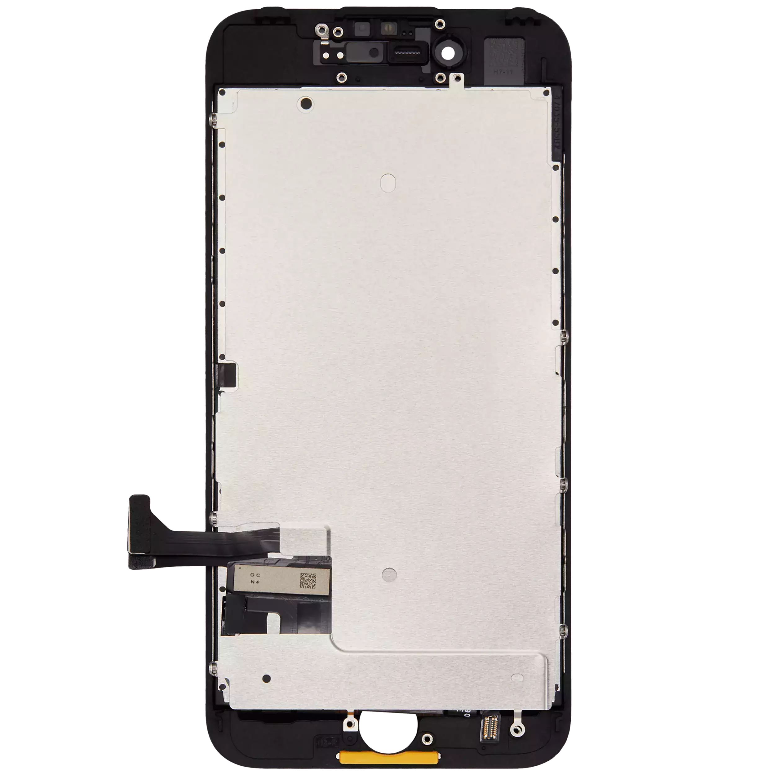 LCD Display mit Stahlplatte für iPhone 7 (Aftermarket) (Black (Schwarz)) – Bild 3