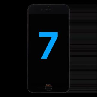 LCD Display mit Stahlplatte für iPhone 7 (Aftermarket) (Black (Schwarz))