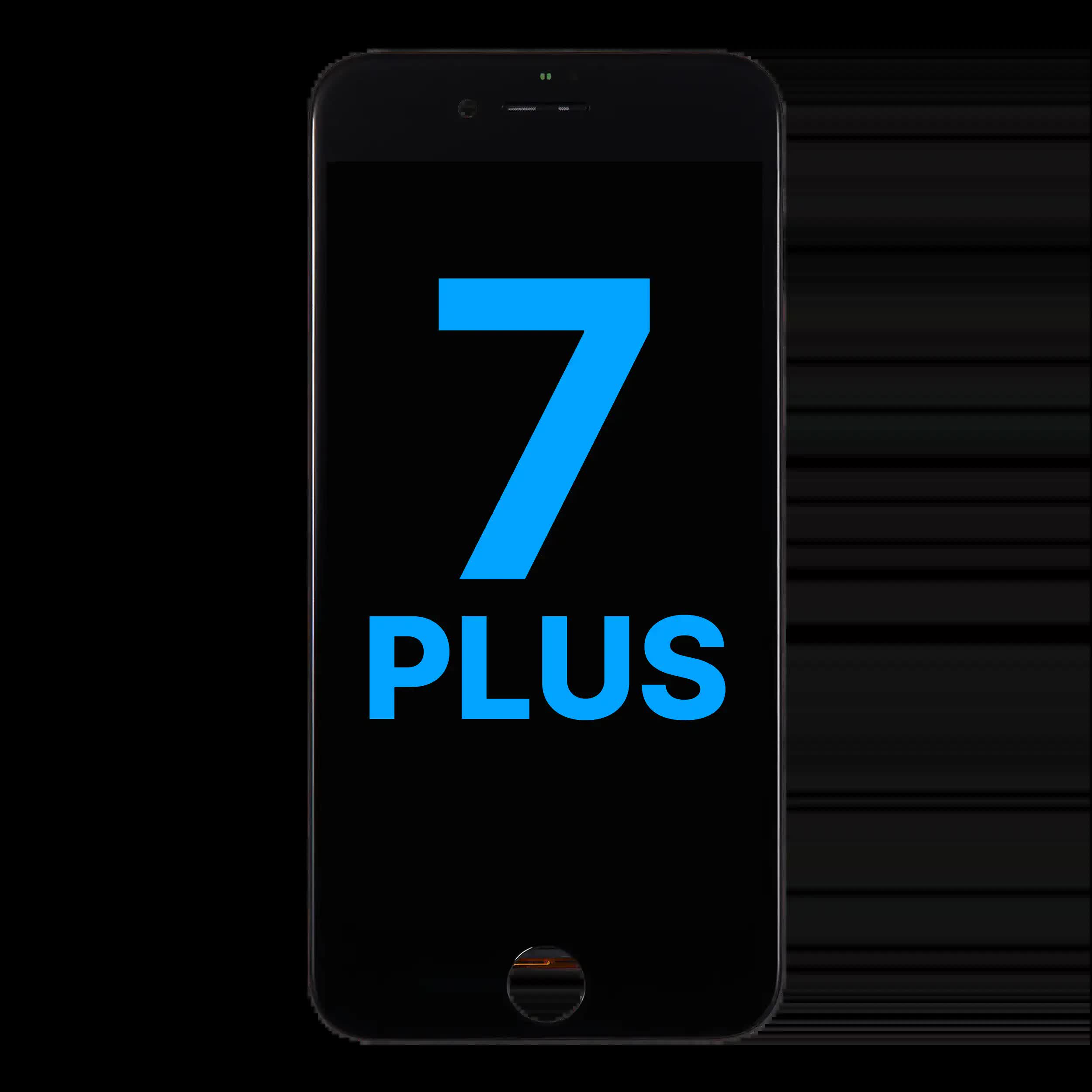 LCD Display mit Stahlplatte für iPhone 7 Plus (Aftermarket) (Black (Schwarz))