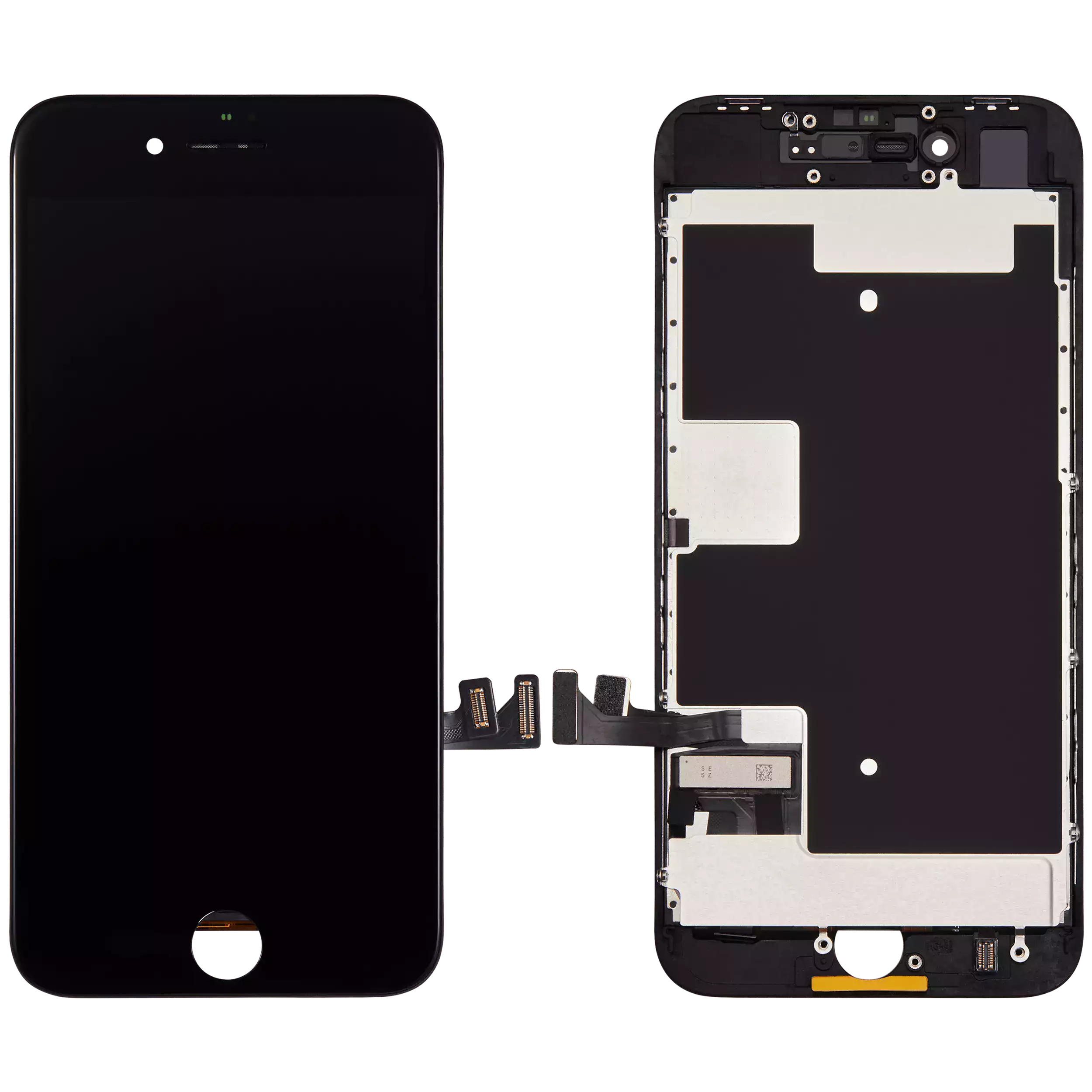 LCD Display mit Stahlplatte für iPhone 8 / SE (2020 / 2022) (Aftermarket) (Black (Schwarz)) – Bild 2