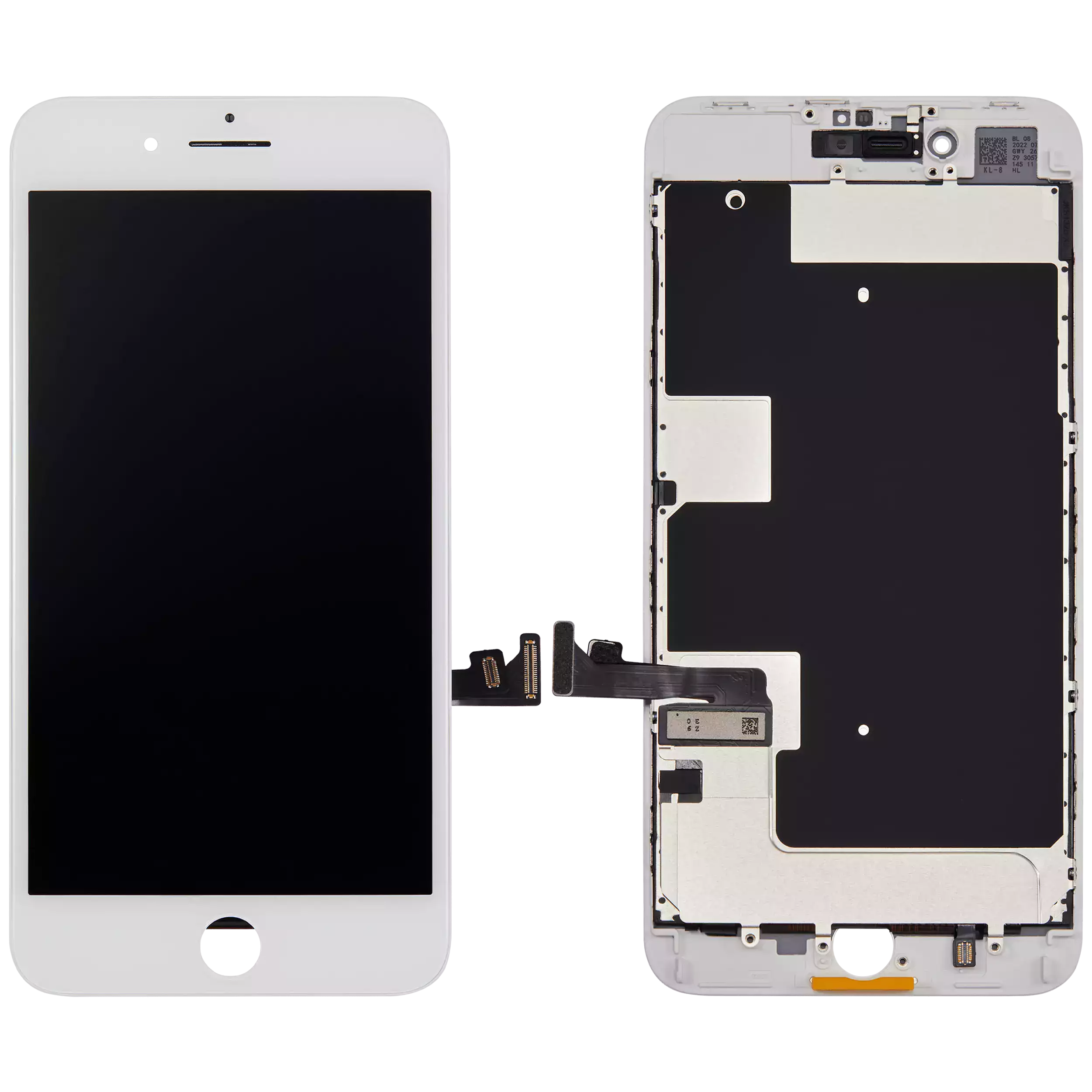 LCD Display mit Stahlplatte für iPhone 8 Plus (Aftermarket) (White (Weiß)) – Bild 2
