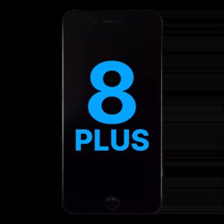 LCD Display mit Stahlplatte für iPhone 8 Plus (Aftermarket) (Black (Schwarz))