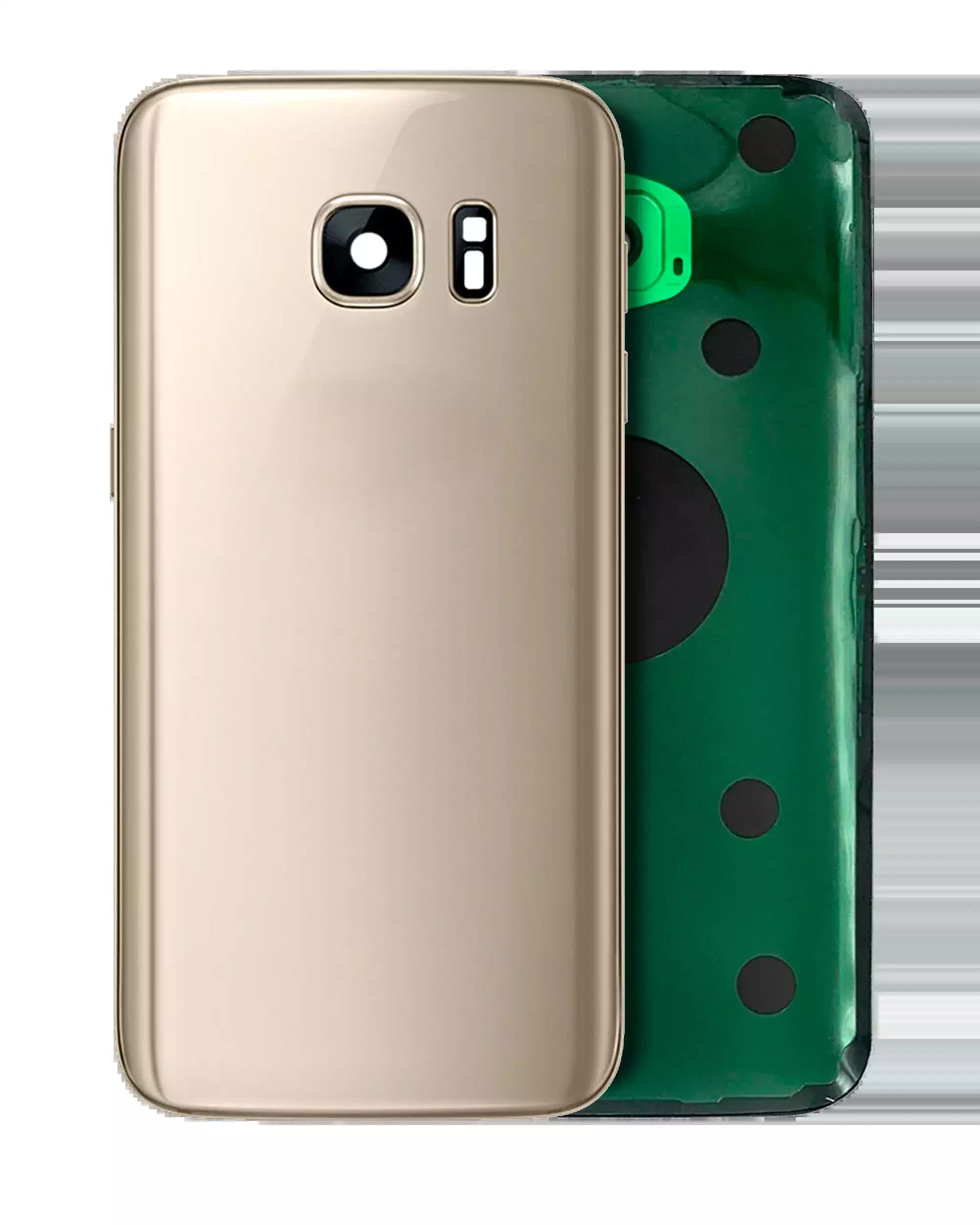 Rückdeckelglas mit Kameraglas für Samsung Galaxy S7 (Service Pack) (Gold Platinum)