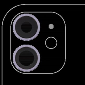 Rückkamera-Glas mit Halterung und Blende für iPhone 11 (2-teiliges Set) (Aftermarket Plus) (Purple (Violett))