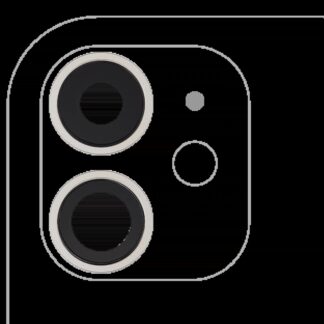 Rückkamera-Glas mit Halterung und Blende für iPhone 11 (2-teiliges Set) (Aftermarket Plus) (White (Weiß))