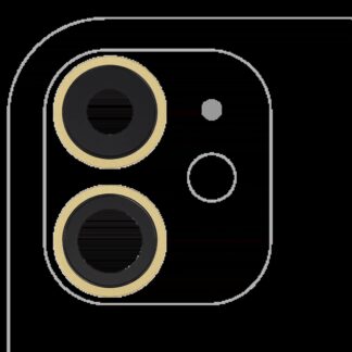 Rückkamera-Glas mit Halterung und Blende für iPhone 11 (2-teiliges Set) (Aftermarket Plus) (Yellow)