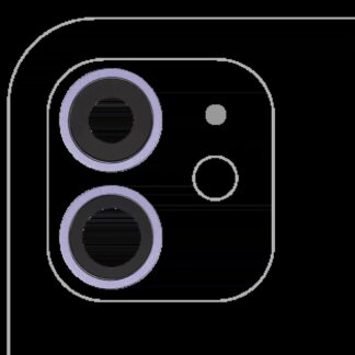 Rückkamera-Glas mit Halterung und Blende für iPhone 12 / 12 Mini (Aftermarket Plus) (Purple (Violett))