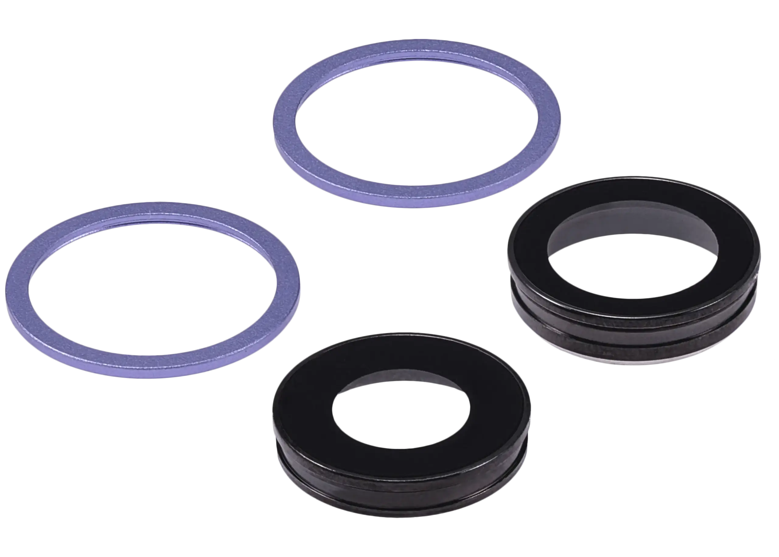 Rückkamera-Glas mit Halterung und Blende für iPhone 12 / 12 Mini (Real Sapphire) (Premium) (Purple (Violett)) – Bild 4