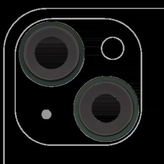 Rückkamera-Glas mit Halterung und Blende für iPhone 13 / 13 Mini (Real Sapphire) (Premium) (Green (Grün))