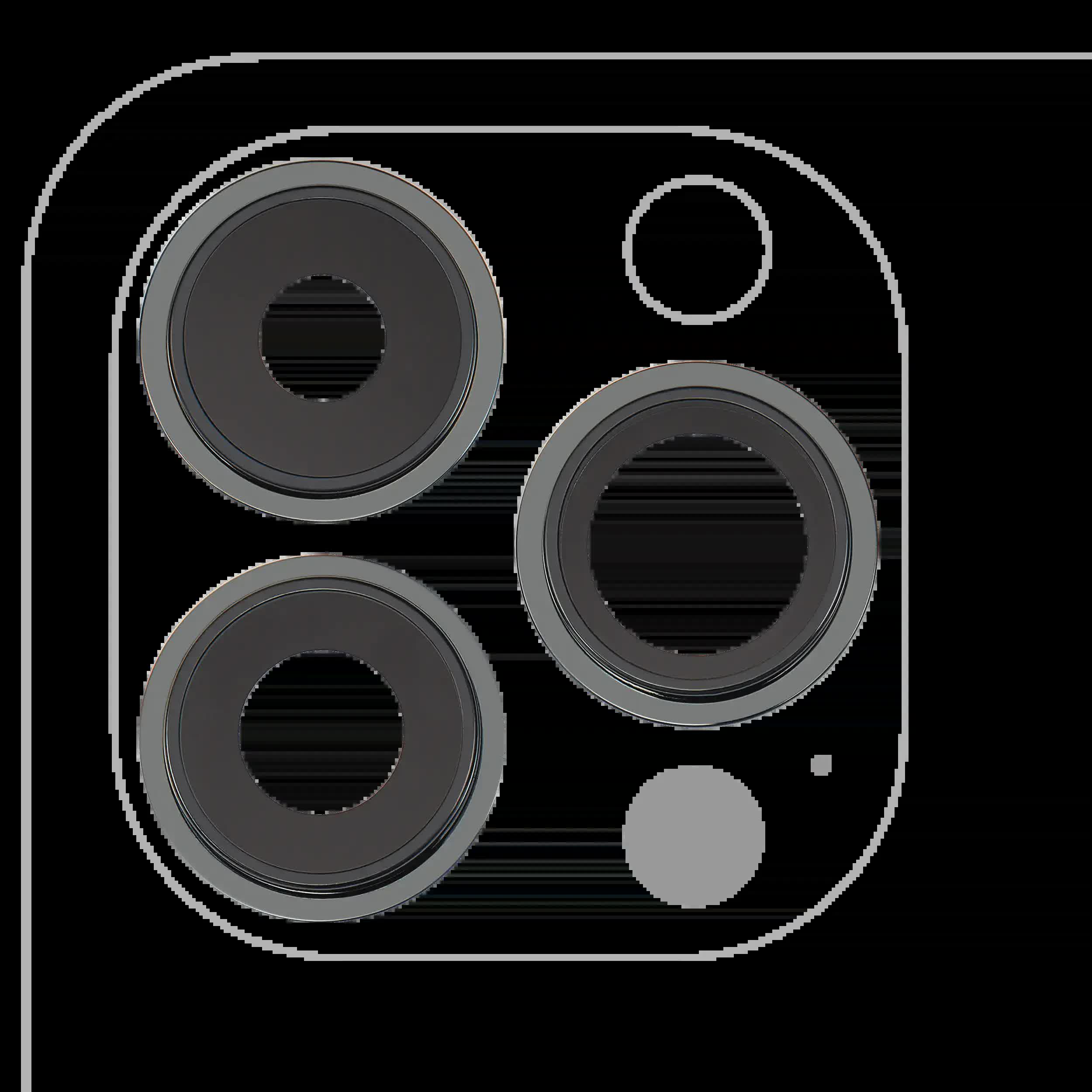 Rückkamera-Glas mit Halterung und Blende für iPhone 13 Pro / 13 Pro Max (Real Sapphire) (Premium) (Alpine Green)