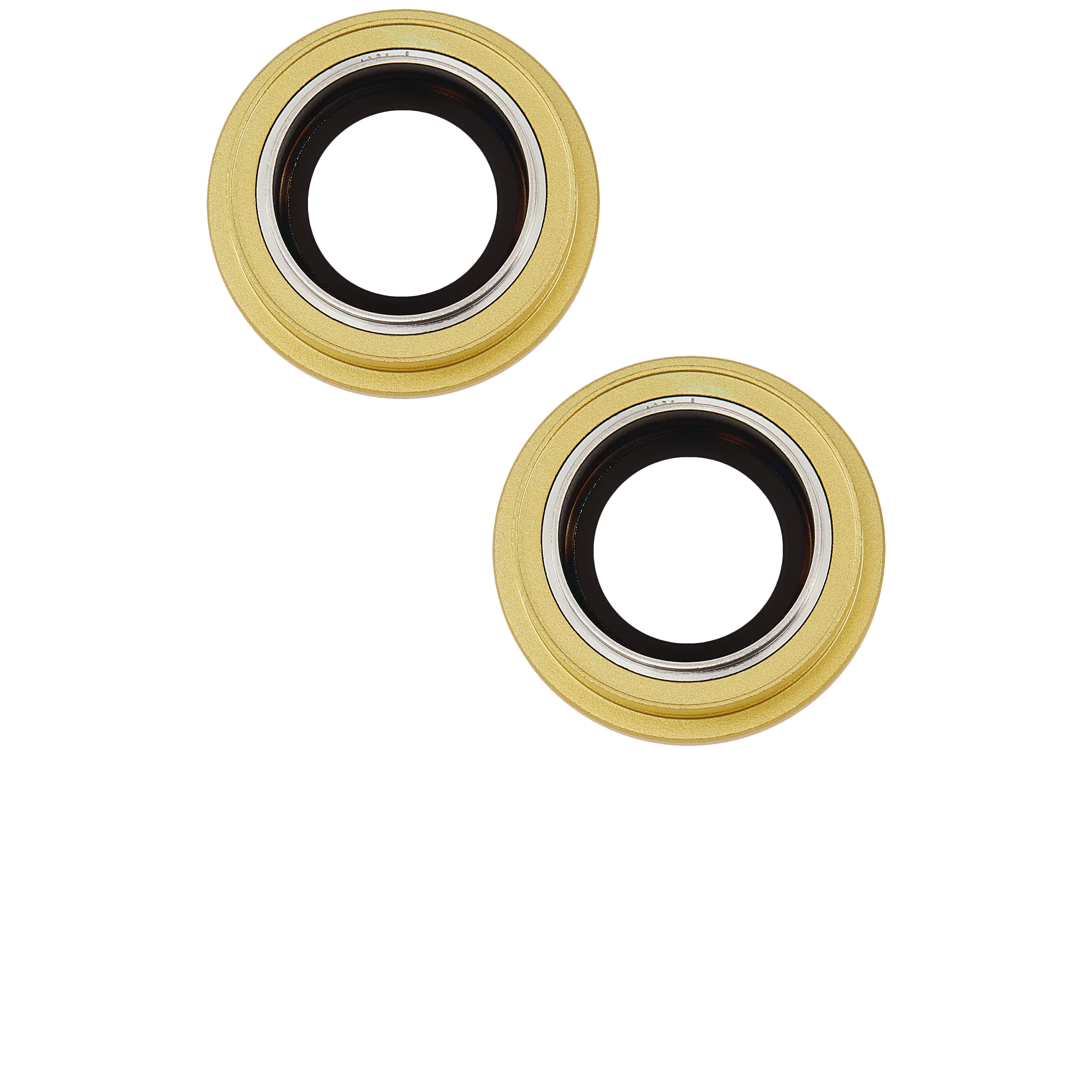 Rückkamera-Glas mit Halterung und Blende für iPhone 14 / 14 Plus (2-teiliges Set) (Premium) (Yellow) – Bild 2