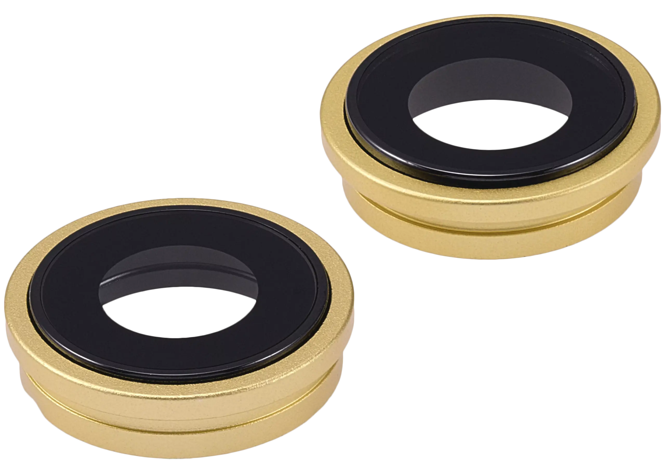 Rückkamera-Glas mit Halterung und Blende für iPhone 14 / 14 Plus (2-teiliges Set) (Premium) (Yellow) – Bild 3