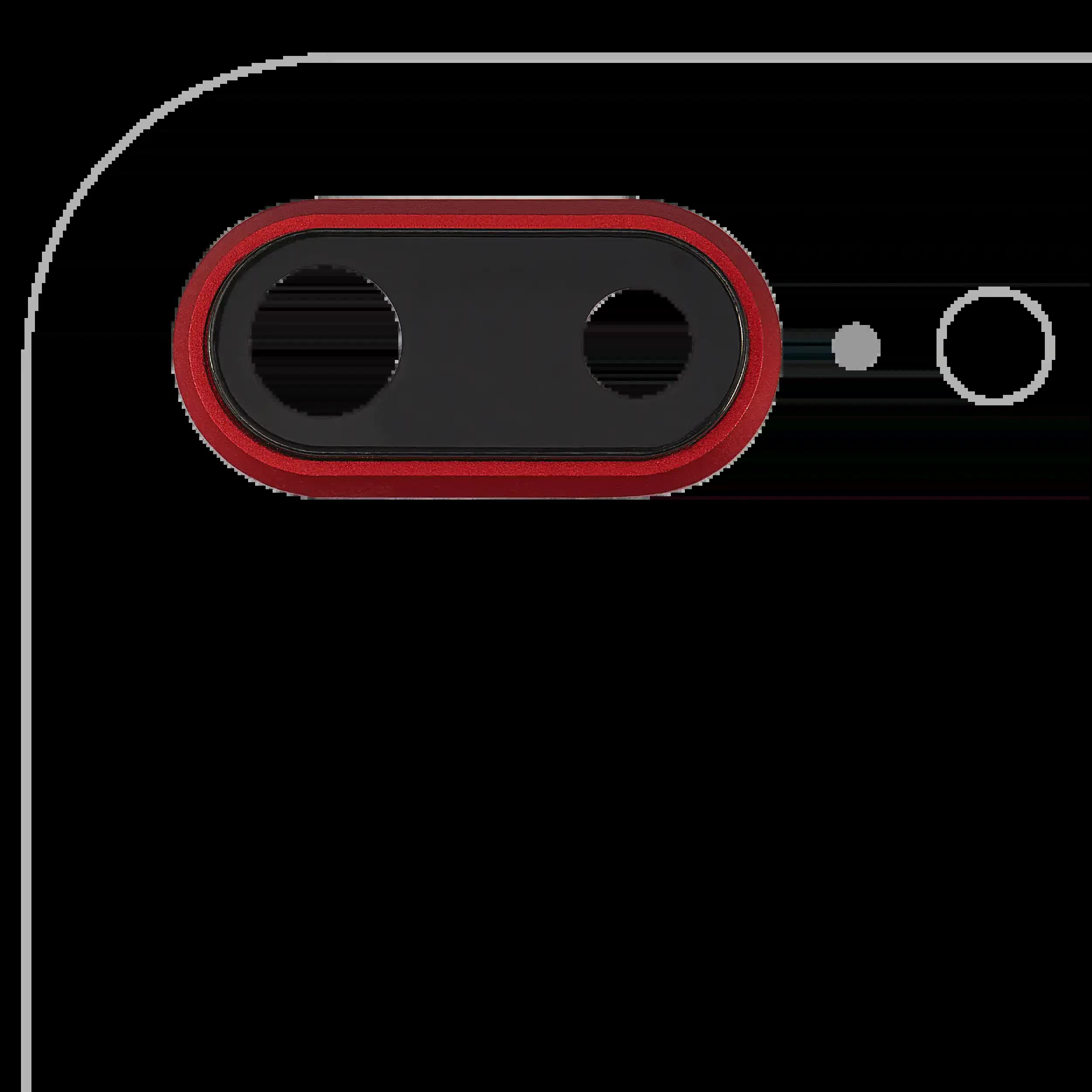 Rückkamera-Glas mit Halterung und Blende für iPhone 8 Plus (Aftermarket Plus) (Red (Rot)) (10er-Pack)
