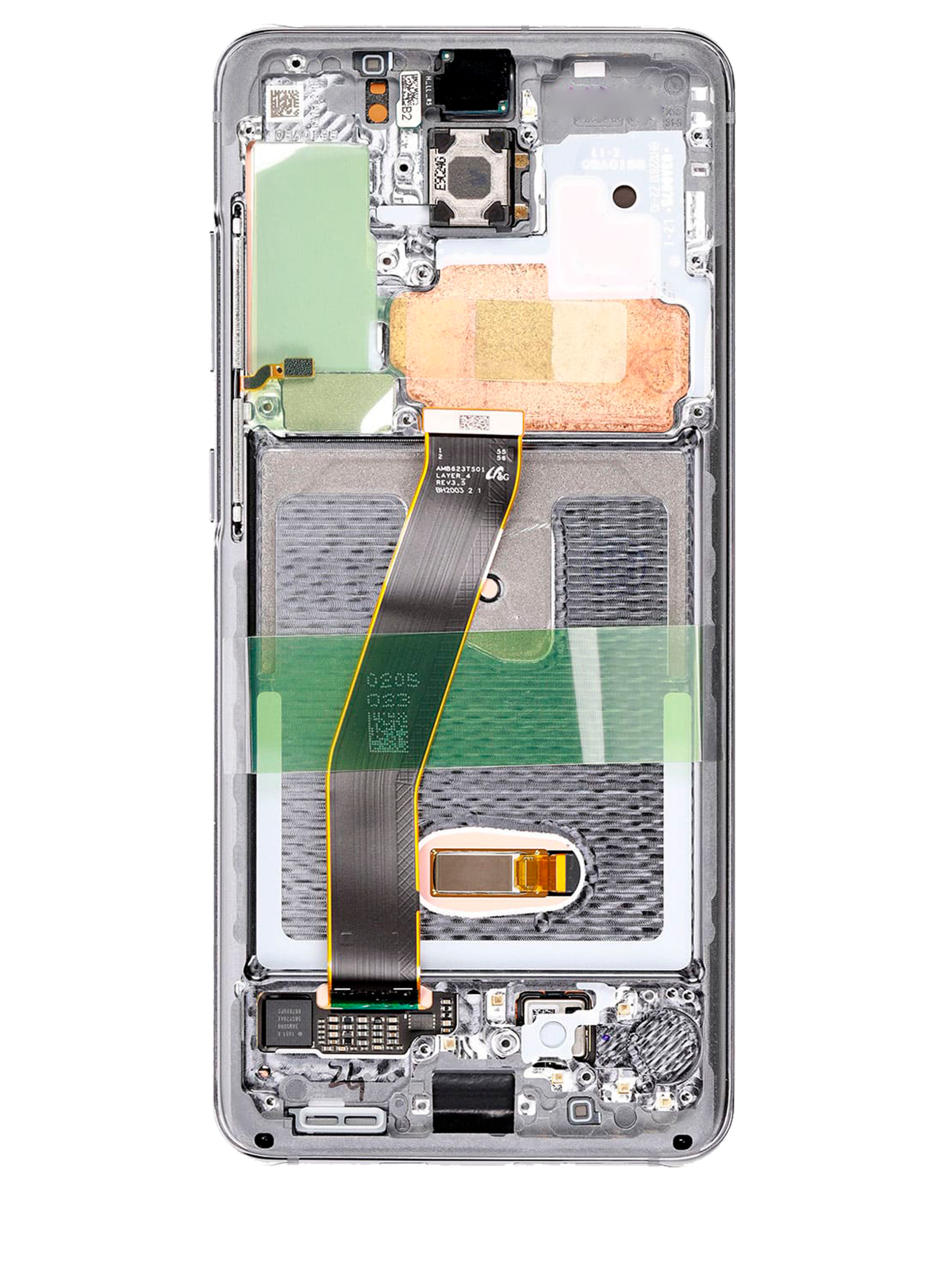 OLED Display mit Rahmen für Samsung Galaxy S20 5G (Non-Verizon 5G UW Rahmen) (professionell aufgearbeitet) (Cosmic Black) – Bild 3