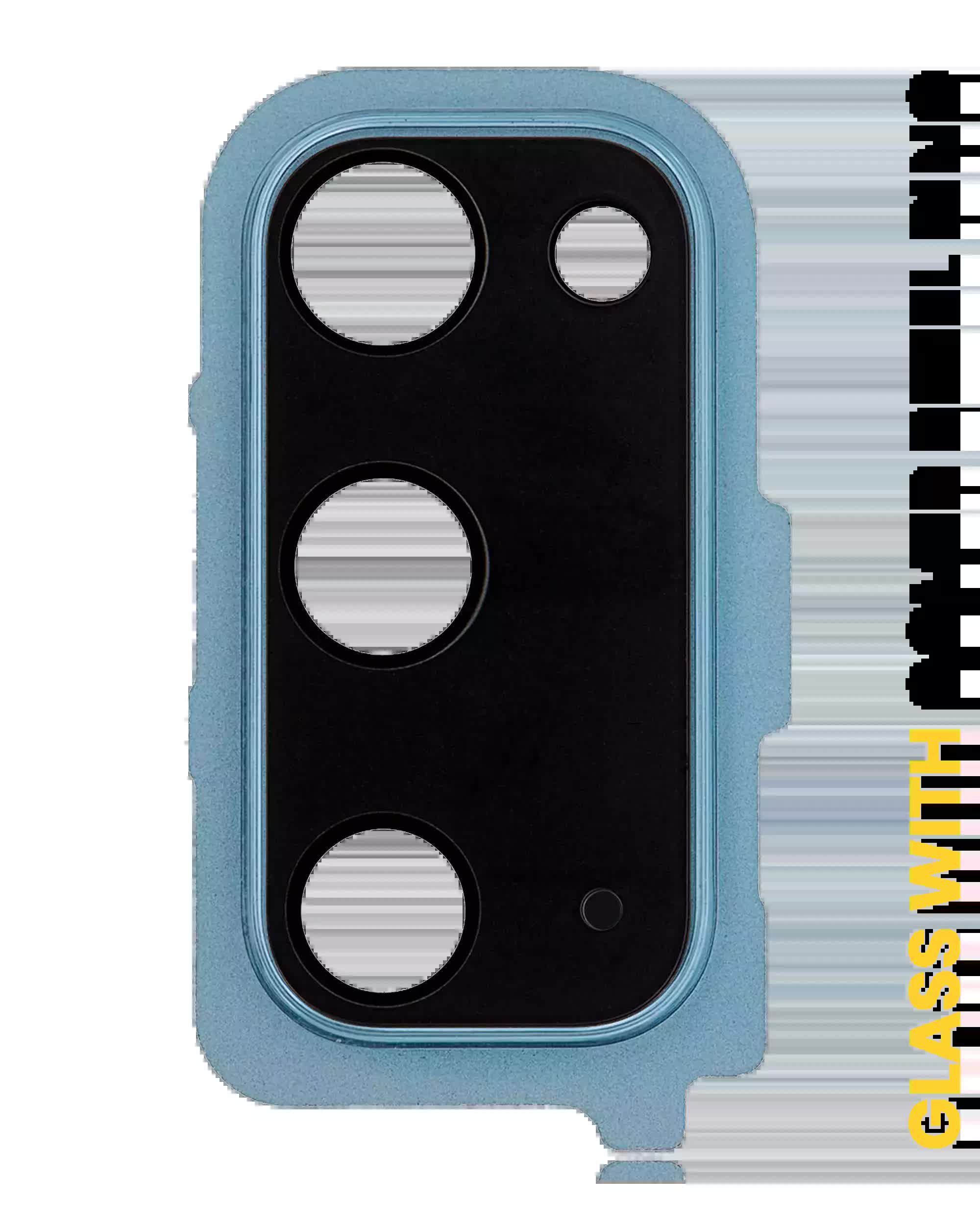 Rückkamera-Glas mit Abdeckung Blendenring für Samsung Galaxy S20 / S20 5G (Cloud Blue)