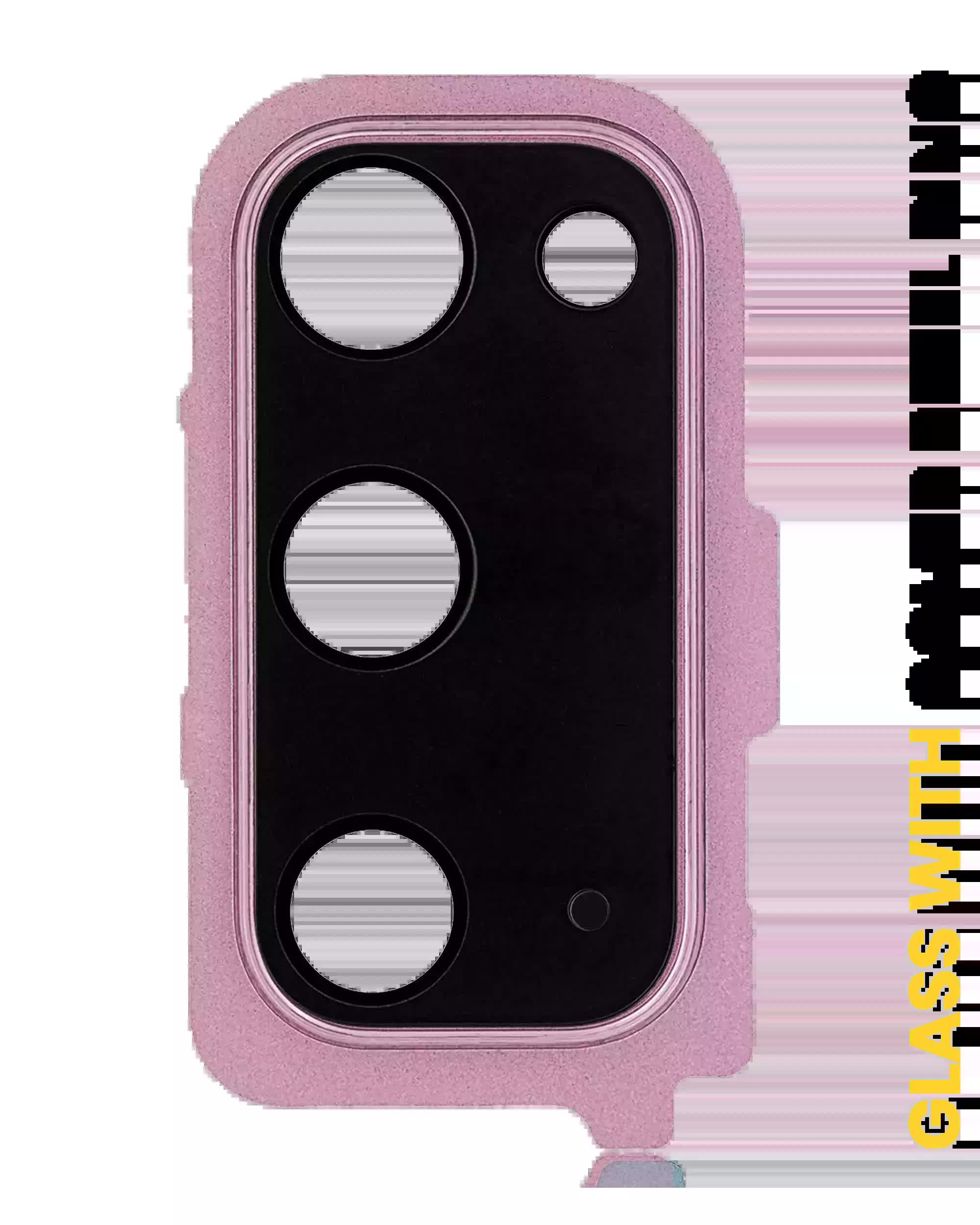 Rückkamera-Glas mit Abdeckung Blendenring für Samsung Galaxy S20 / S20 5G (Cloud Pink (Rosa))