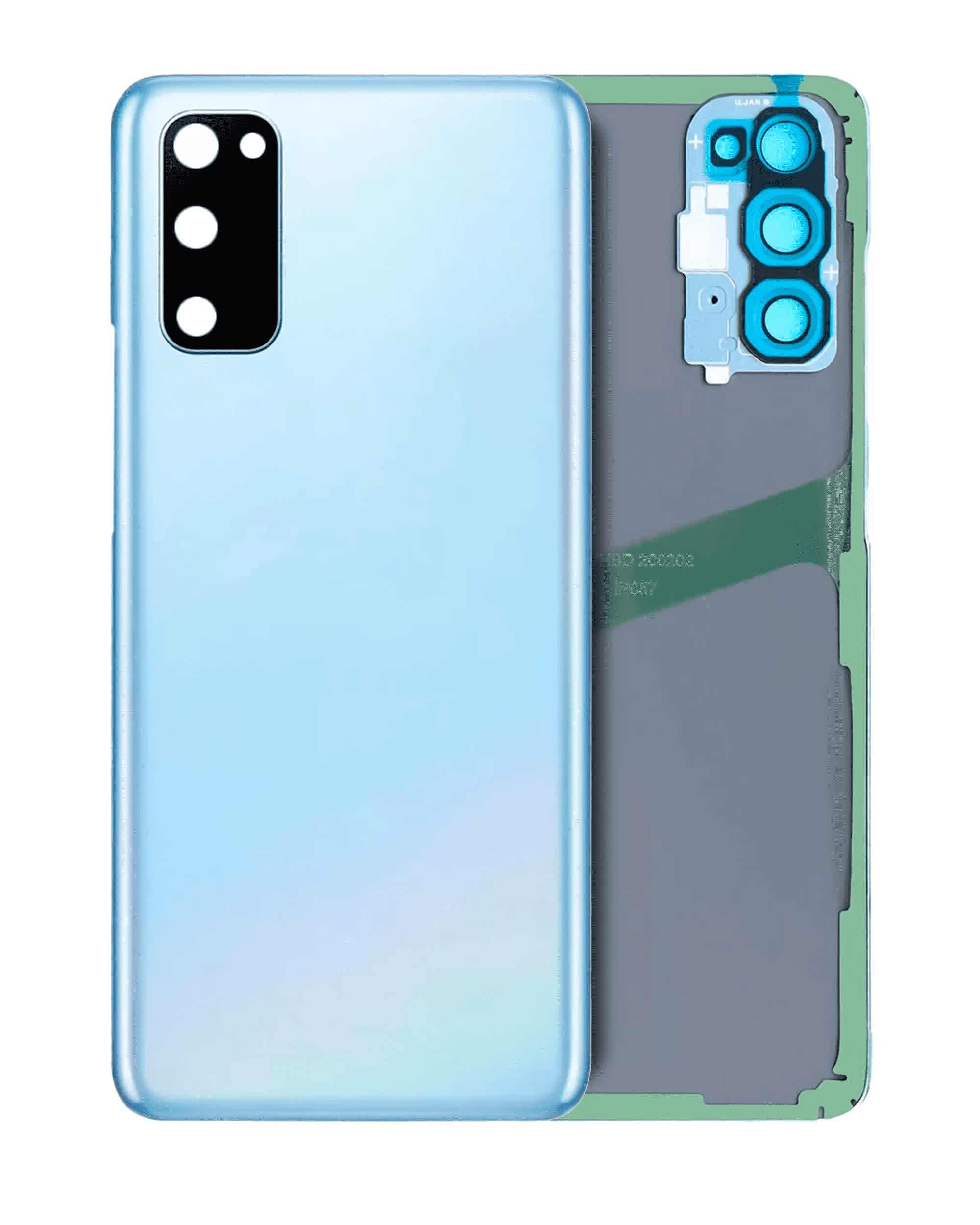 Rückdeckelglas mit Kameraglas für Samsung Galaxy S20 (Service Pack) (Cloud Blue)