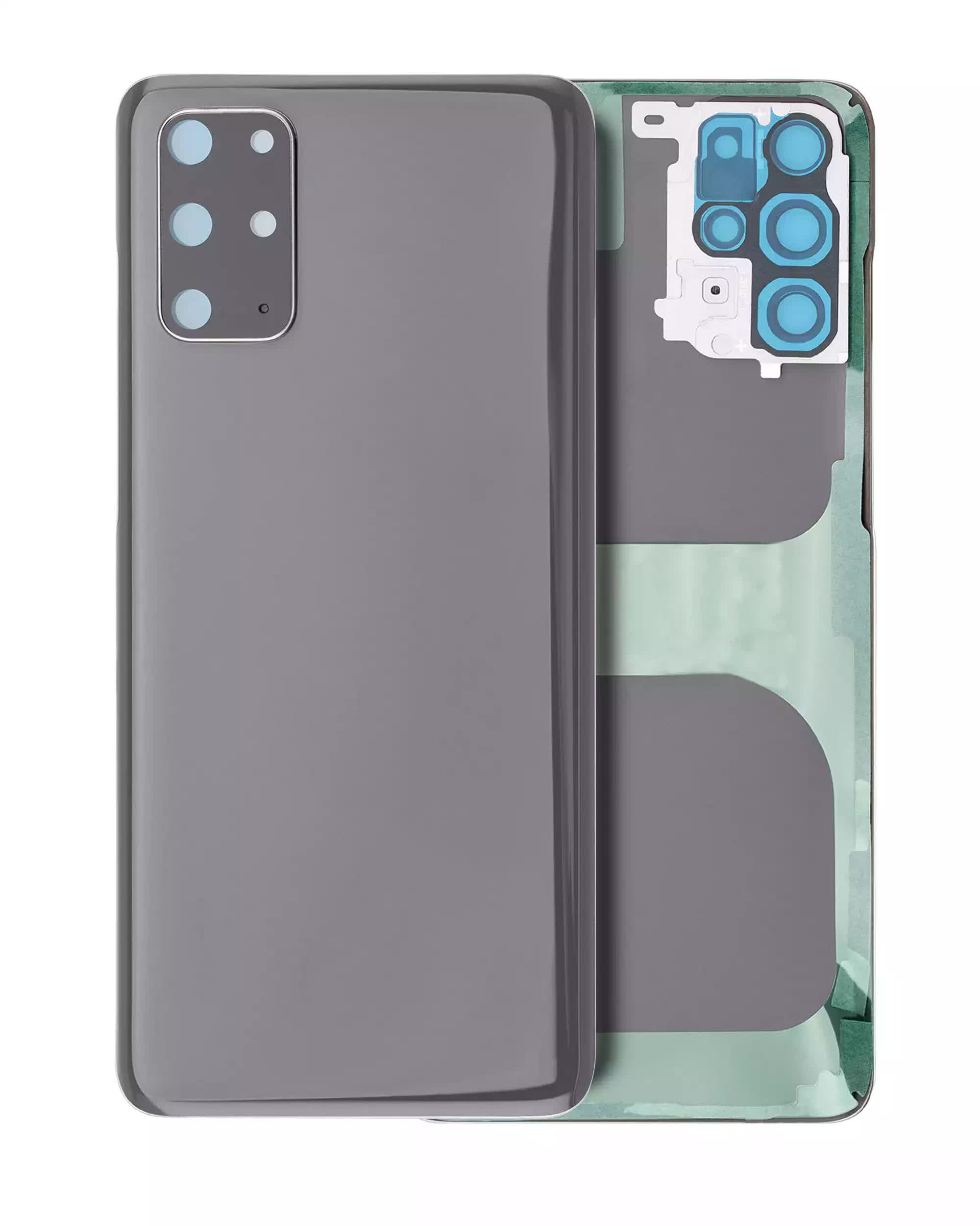 Rückdeckelglas mit Kameraglas für Samsung Galaxy S20 Plus (Service Pack) (Cosmic Gray (Grau))