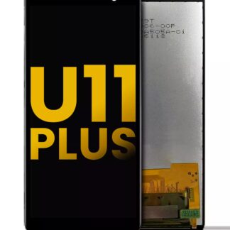 LCD Display ohne Rahmen Homebutton vormontiert für HTC U11 Plus (professionell aufgearbeitet) (Black (Schwarz))