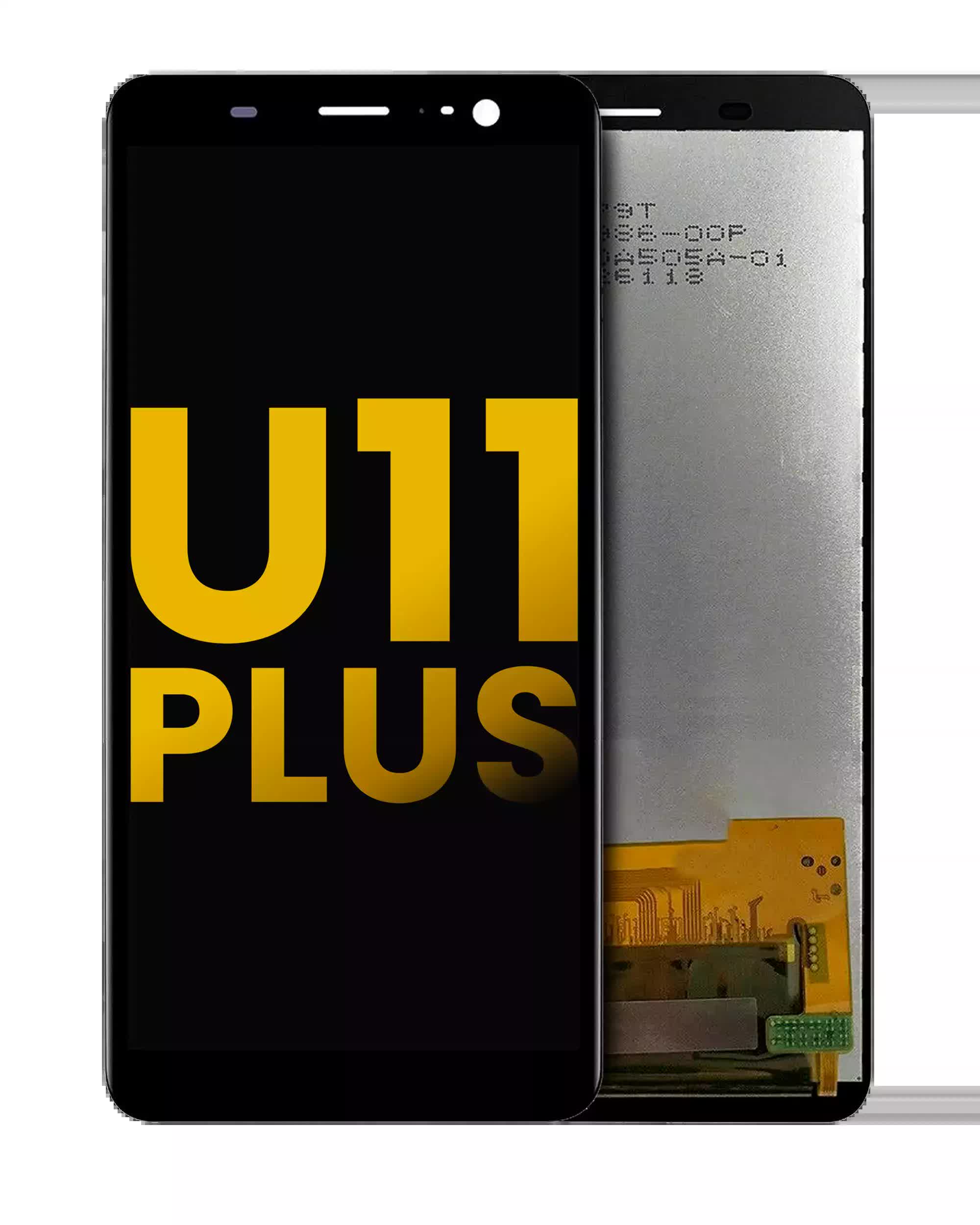 LCD Display ohne Rahmen Homebutton vormontiert für HTC U11 Plus (professionell aufgearbeitet) (Black (Schwarz))