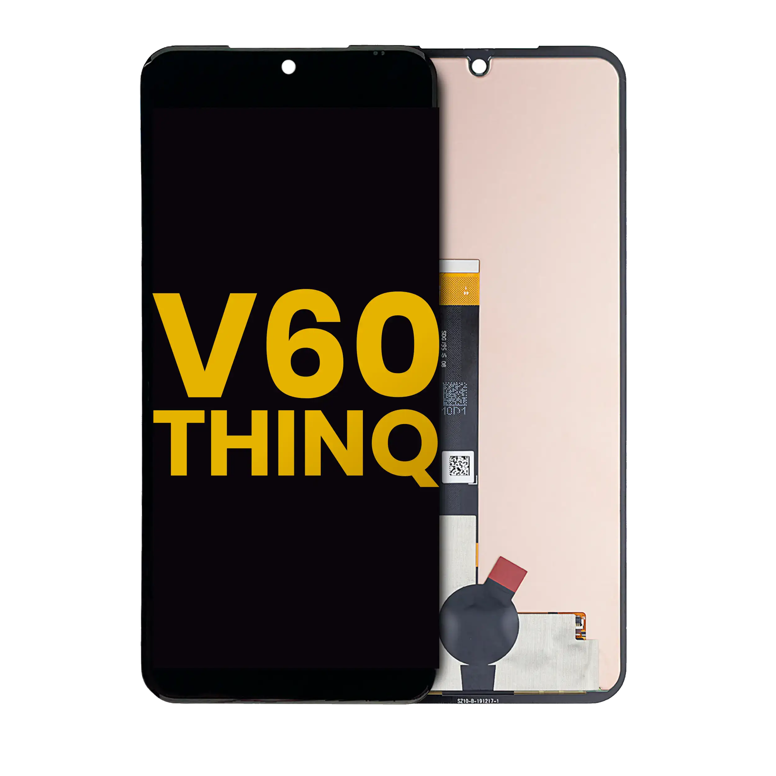 OLED Display mit Rahmen für LG V60 ThinQ 5G (Non-Verizon 5G UW Rahmen) (professionell aufgearbeitet) (Classy Blue / Gold Rahmen) – Bild 4