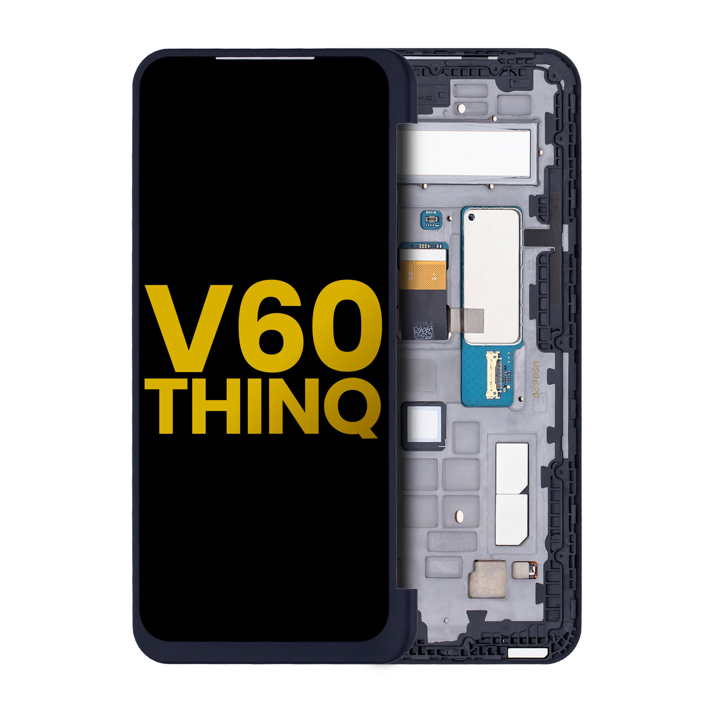 Secondary Display für Hülle OLED Display mit Rahmen für LG V60 ThinQ 5G (professionell aufgearbeitet)
