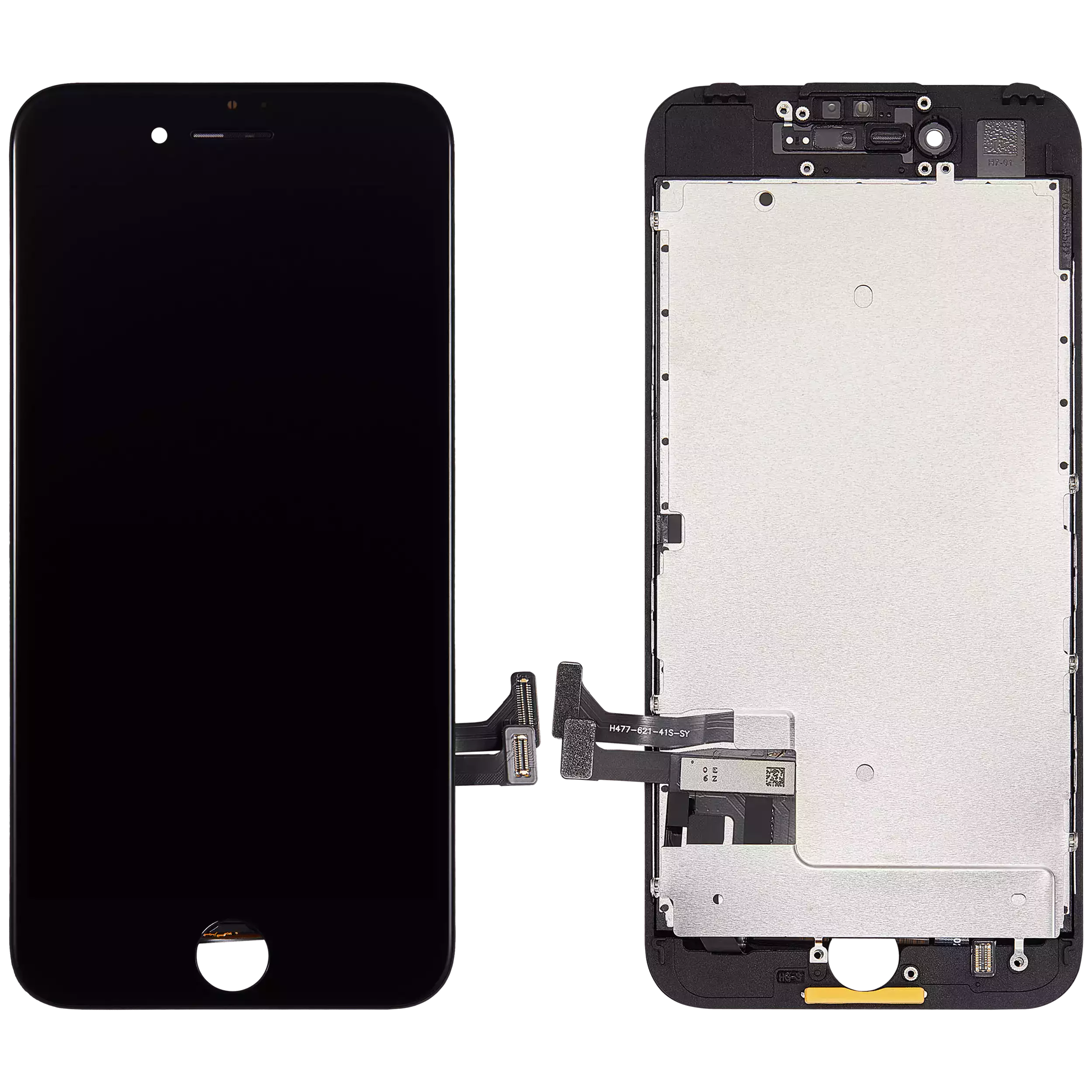 LCD Display mit Stahlplatte für iPhone 7 (Aftermarket Pro: XO7 Incell) (Black (Schwarz)) – Bild 2