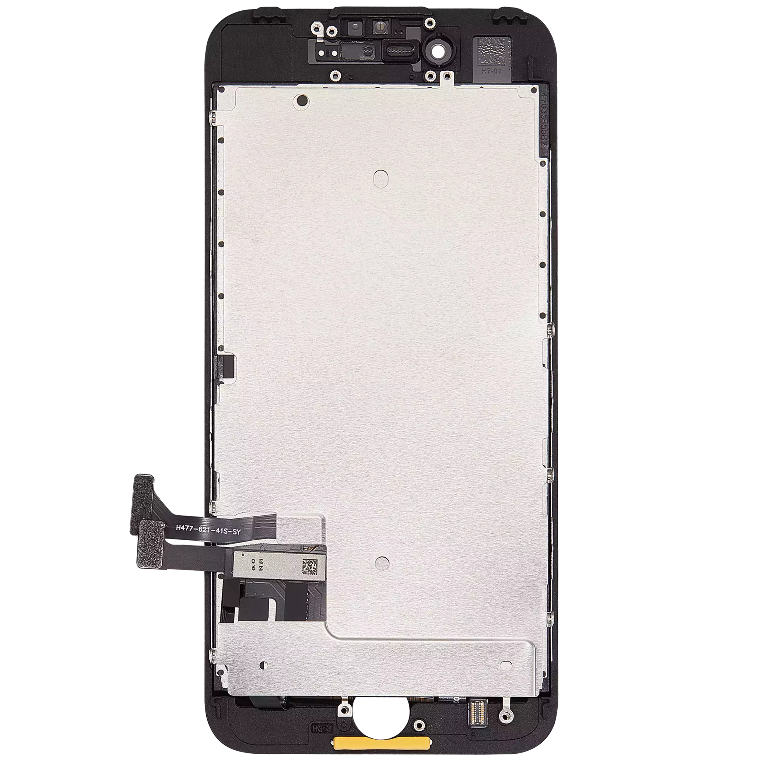 LCD Display mit Stahlplatte für iPhone 7 (Aftermarket Pro: XO7 Incell) (Black (Schwarz)) – Bild 3