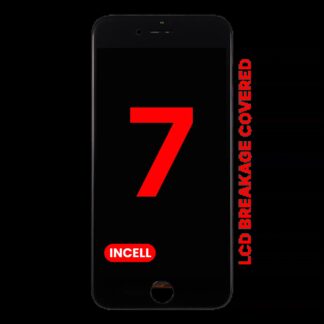 LCD Display mit Stahlplatte für iPhone 7 (Aftermarket Pro: XO7 Incell) (Black (Schwarz))